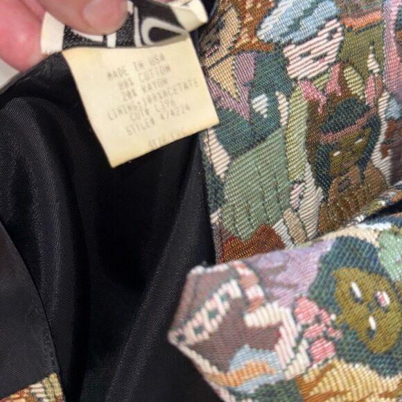 Vintage CLIO International Children Tapestry Vest Womens Size Large - Picture 12 of 13